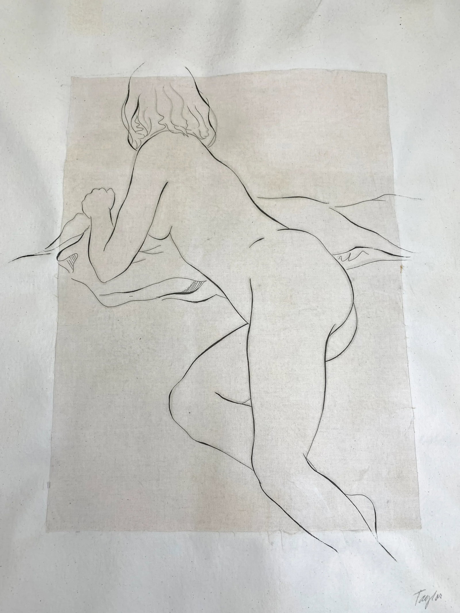 Large Nude Female Figure Illustration on Canvas From the Set of Will and Grace - 3