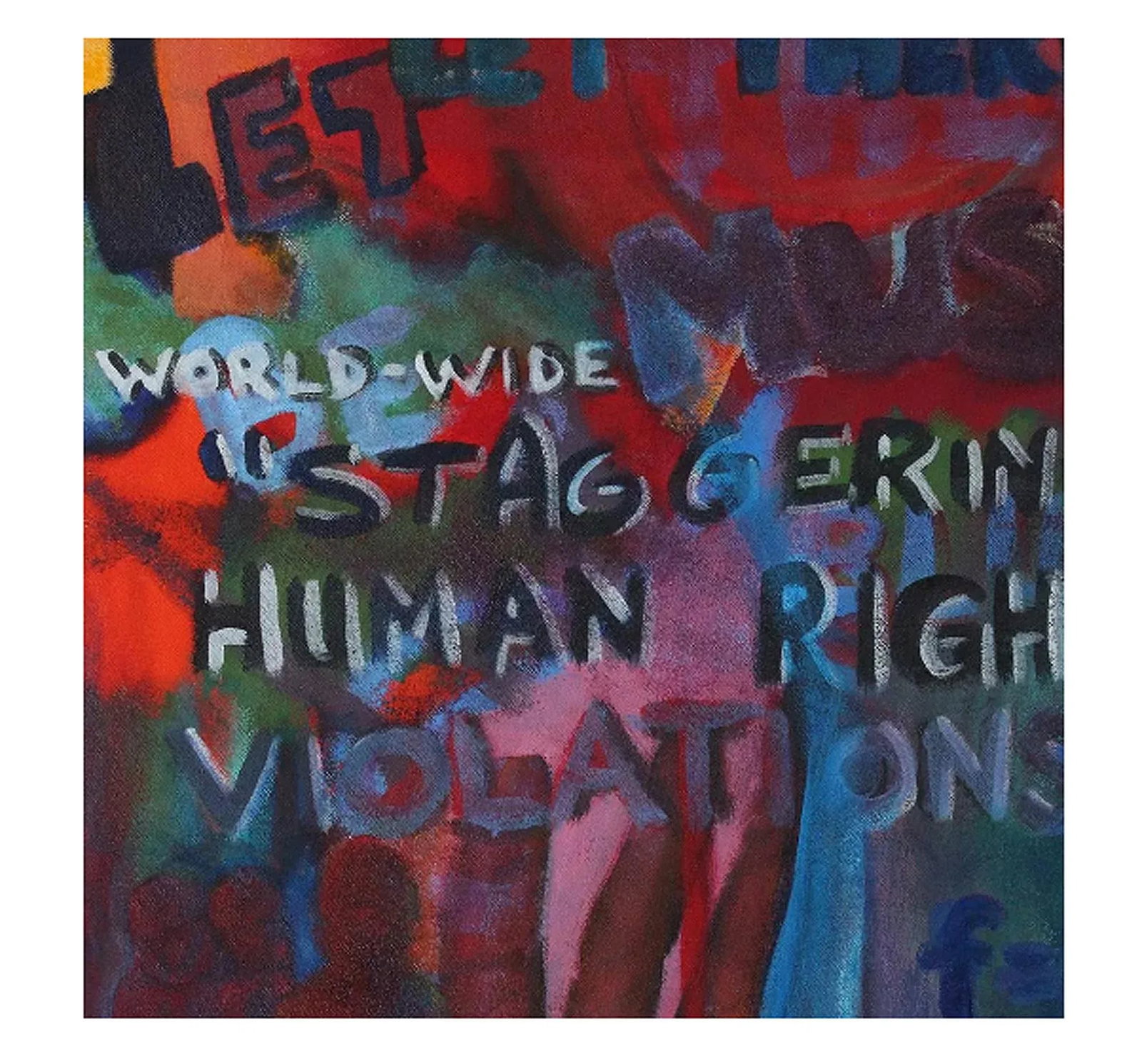"Watchful Eye" Contemporary Abstract Figurative Oil Painting - 2