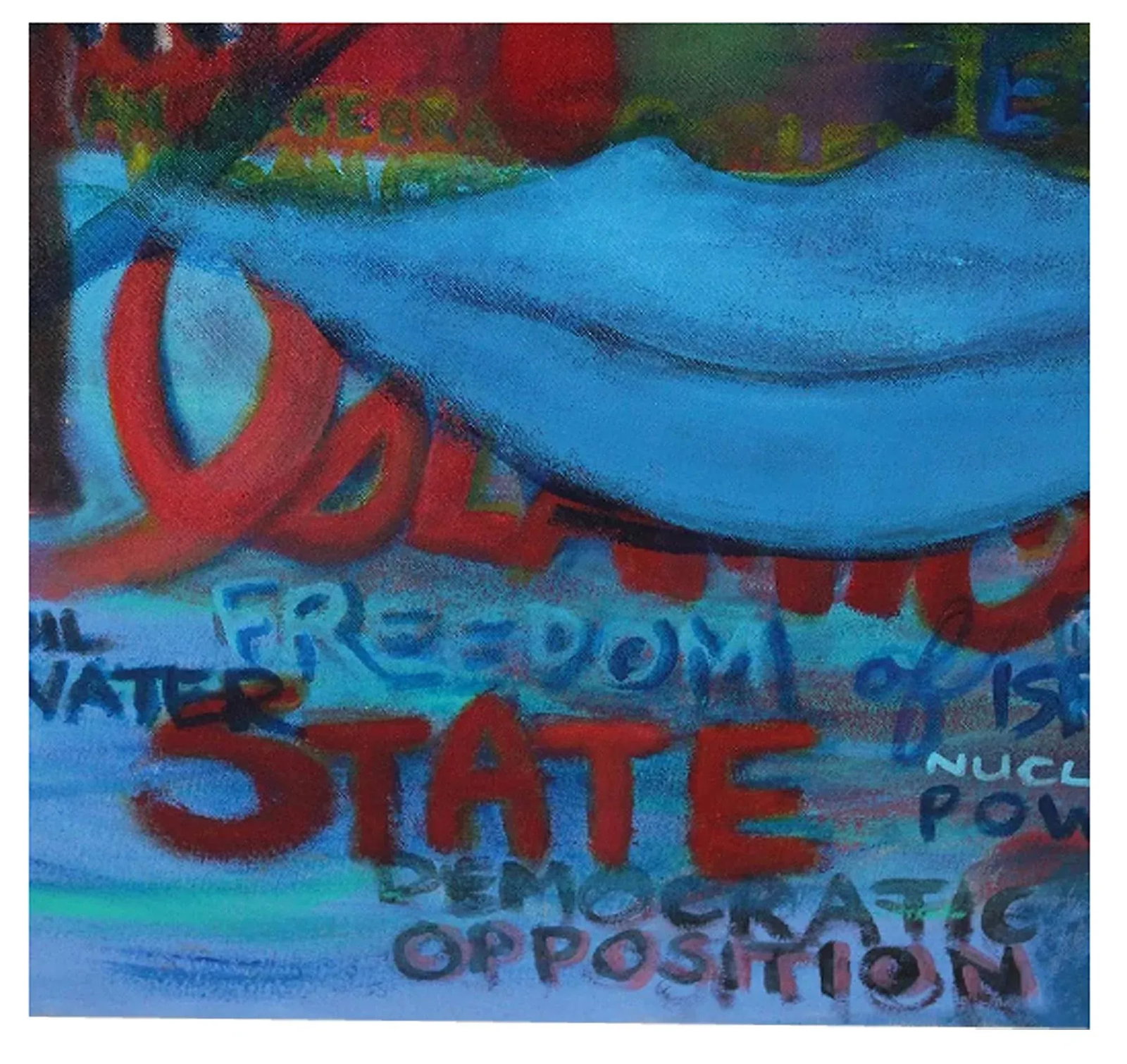 "Watchful Eye" Contemporary Abstract Figurative Oil Painting - 5