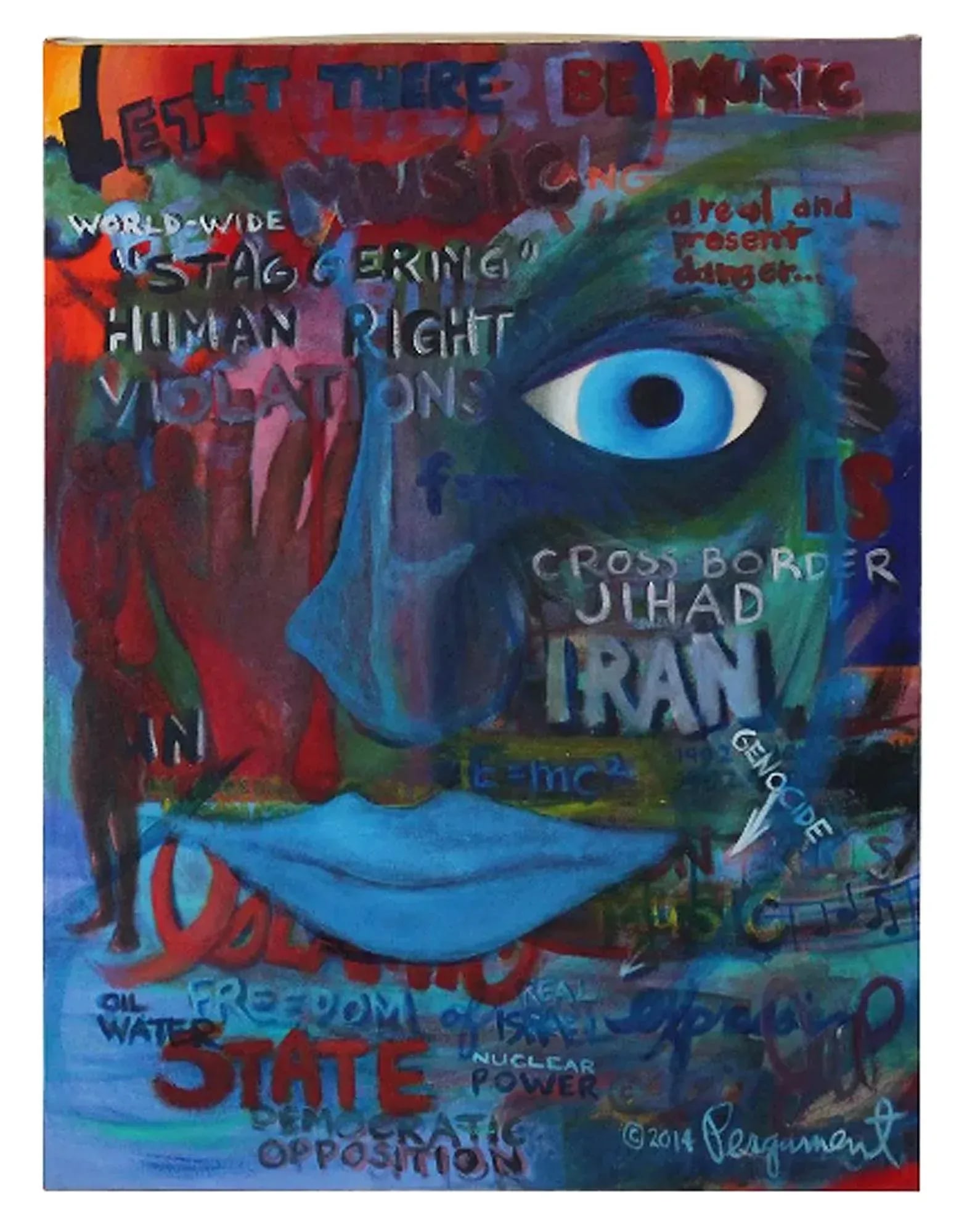 "Watchful Eye" Contemporary Abstract Figurative Oil Painting - 8
