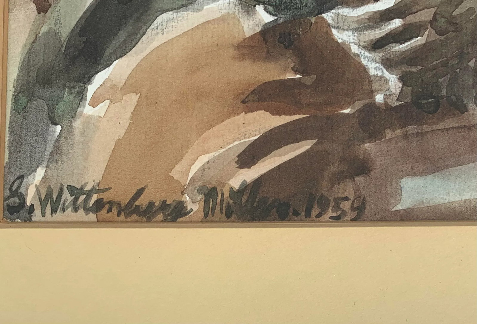 1959 Mid-Century Portrait Painting of a Black Man in Hat - 4