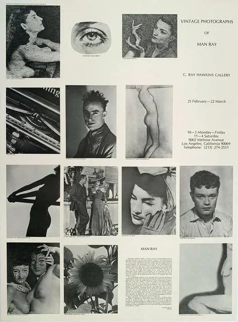 Vintage Photographs of Man Ray, G. Ray Hawkins Gallery Poster, Gallery Poster, 1975 (1 of 3)