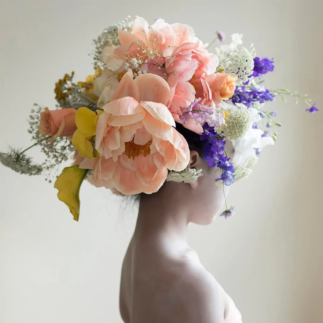 "Scent of Broq-Pa 05142020" Contemporary Botanical Figurative Color Photograph by Ziesook You: 2022 London photo awards golden medal 2021 Nominee 7th Fine Art Photography Awards - Professional Fine art No. 3 of a limited edition of 10, personally signed and certified Hot Press Bright White