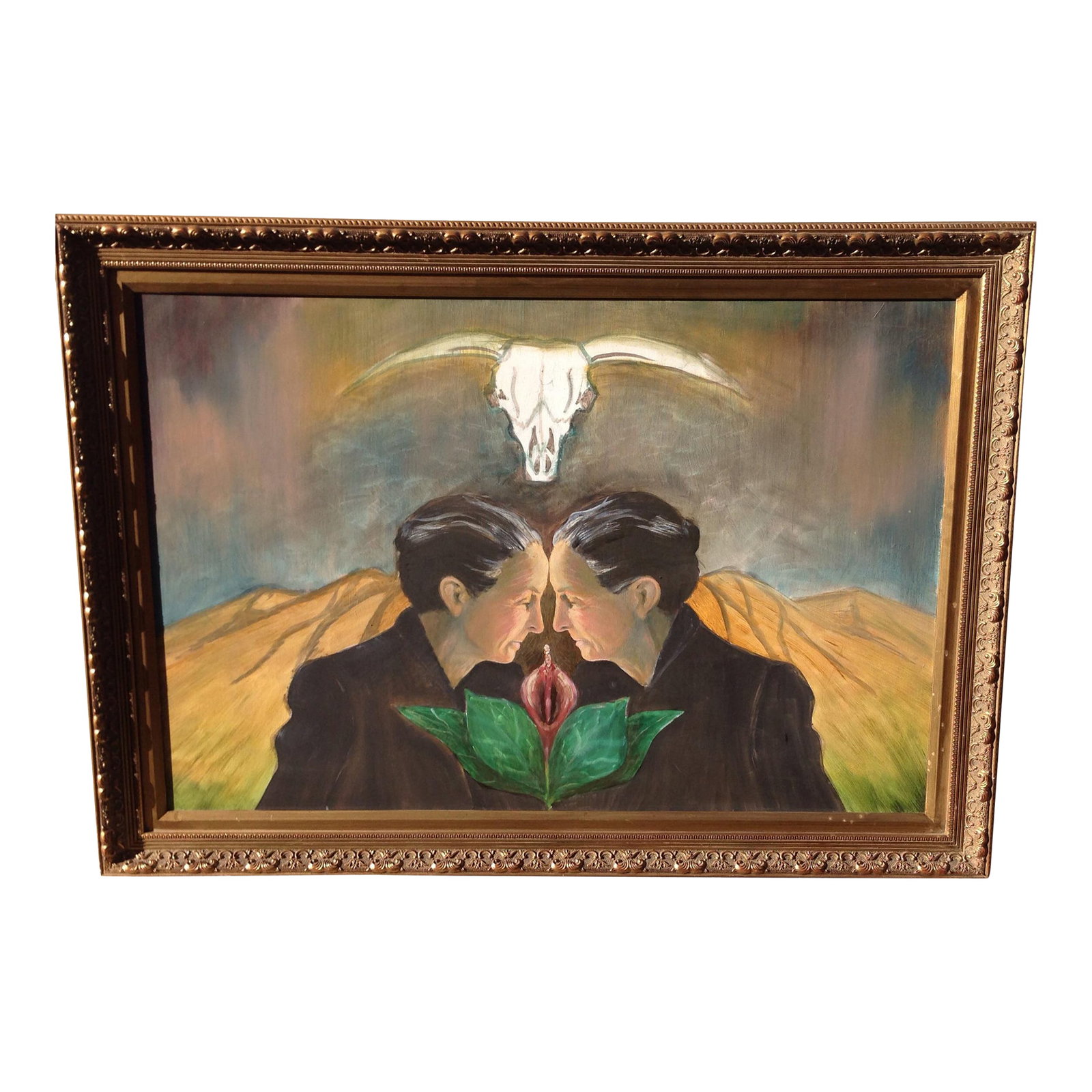 Southwestern Desert Painting- Mid 20th Century: Atmospheric painting on canvas shows fine use of color. Condition: Alterations: Original Condition Unaltered Imperfections: Some Imperfections Condition Notes: fine condition Creator: Styled After: