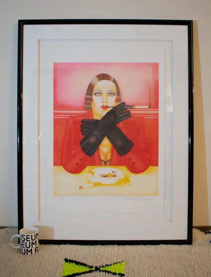 1984 "Susan" Art Deco Figurative Artist's Proof Numbered 15/30 by Shimon Okshteyn, Framed - 2