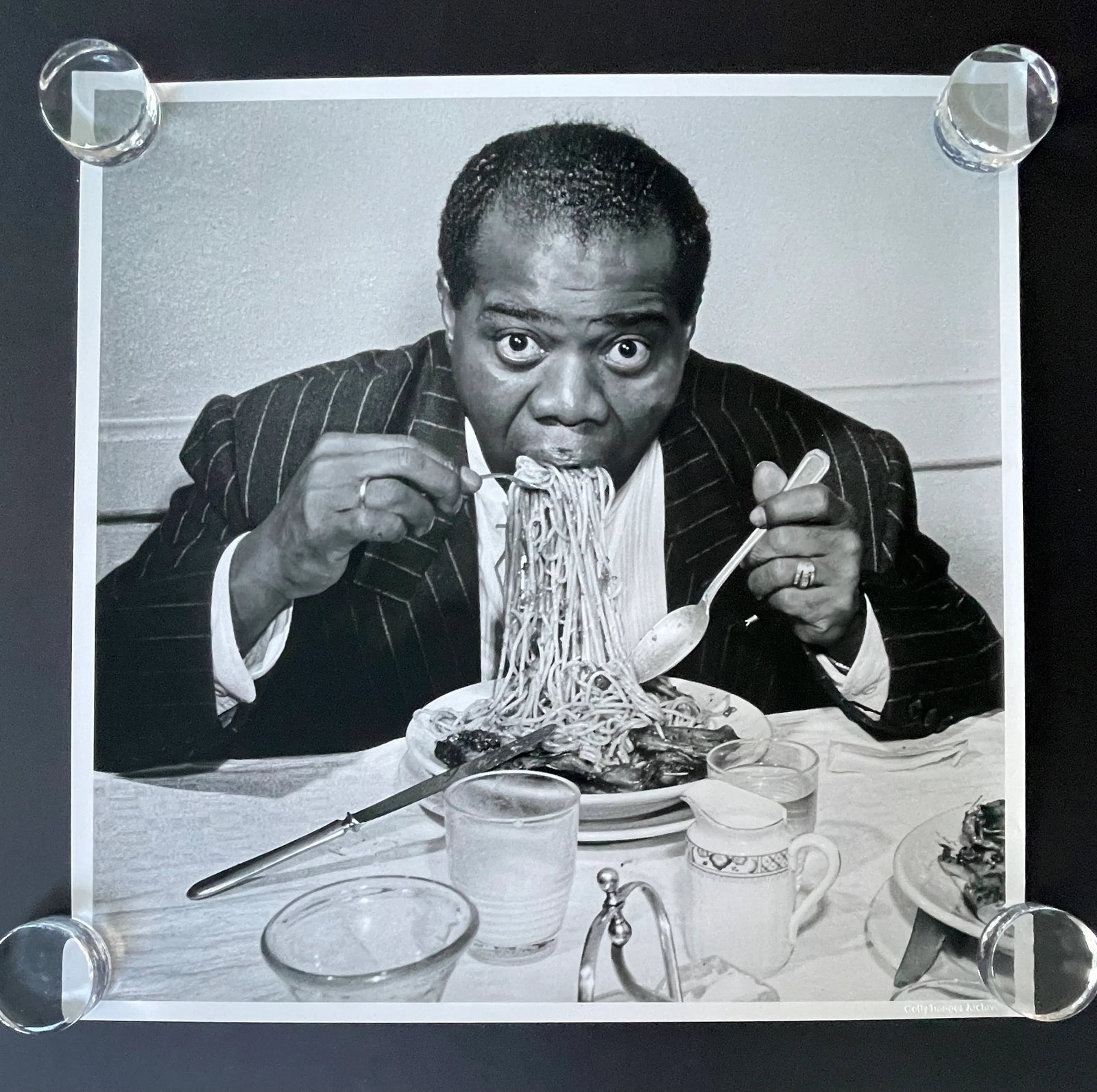 "Dinner Jazz" Louis Armstrong Portrait Getty Images Slim Aarons C-Print - 2
