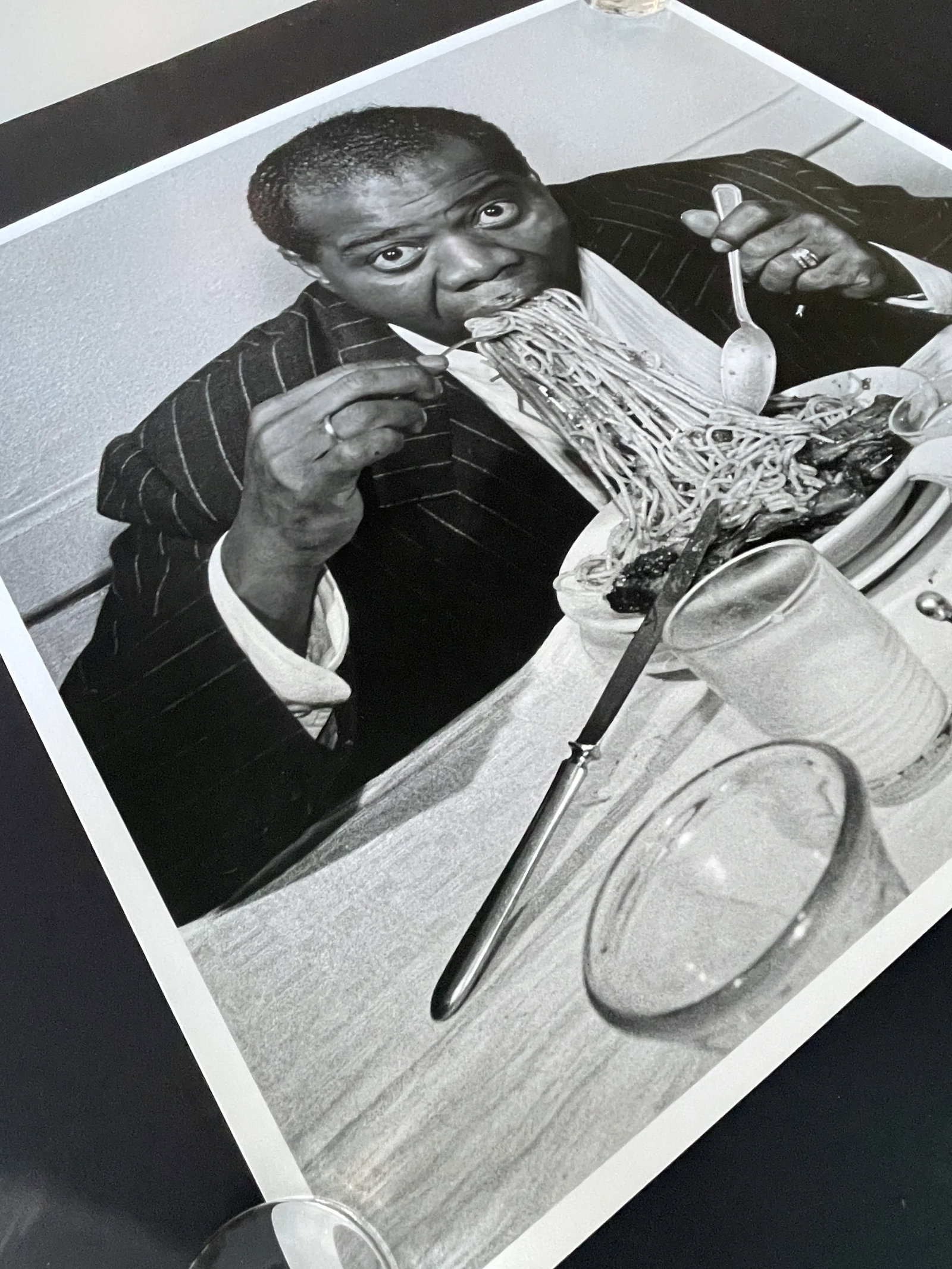 "Dinner Jazz" Louis Armstrong Portrait Getty Images Slim Aarons C-Print - 3