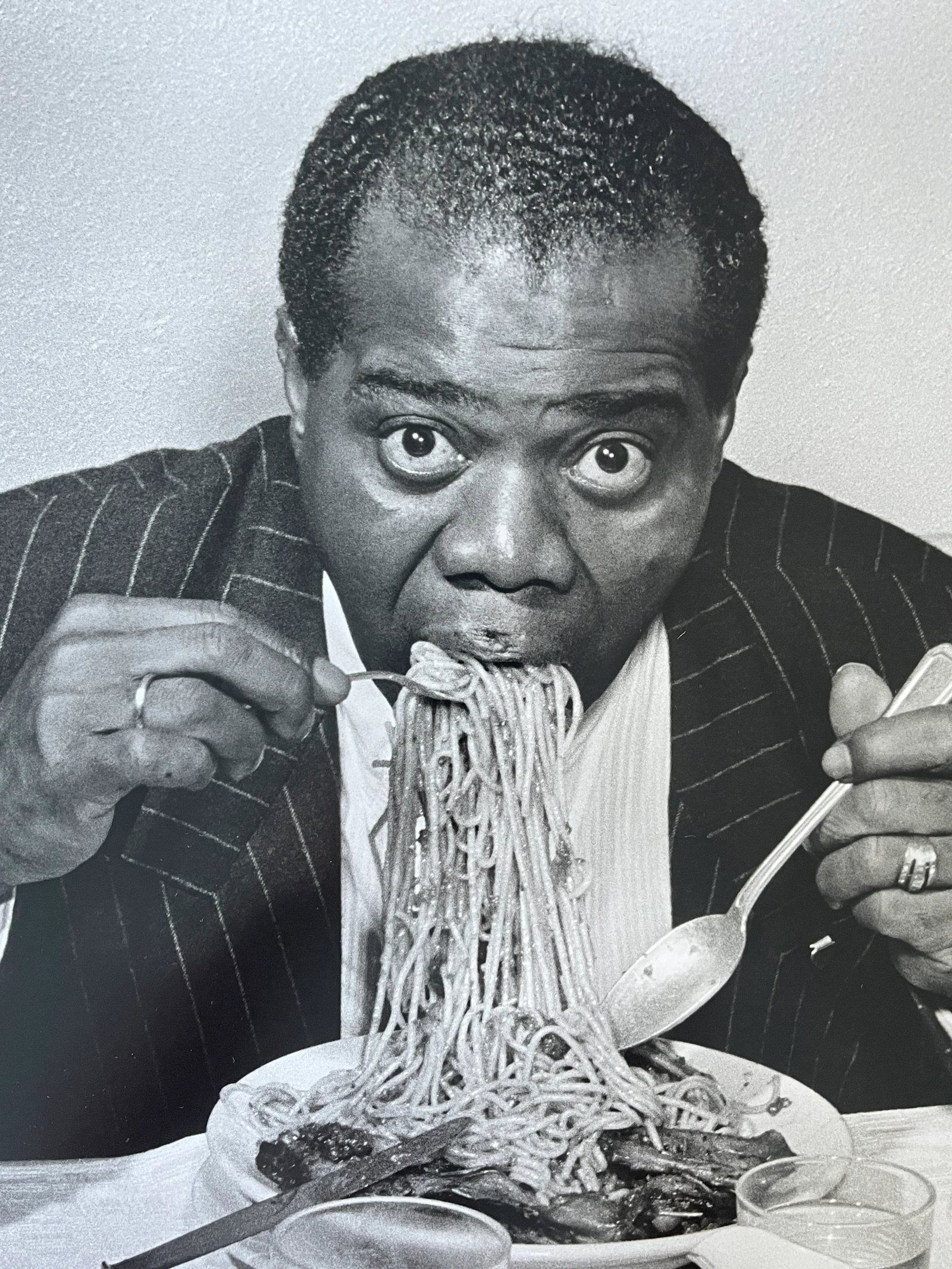 "Dinner Jazz" Louis Armstrong Portrait Getty Images Slim Aarons C-Print - 4