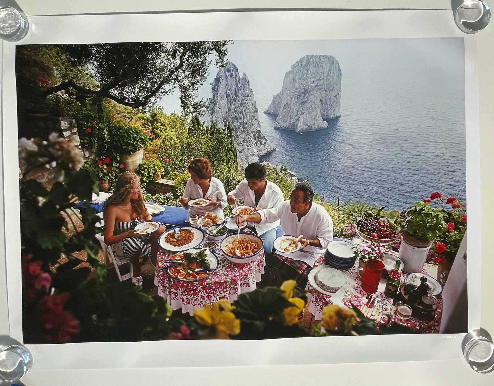 "Dining Al Fresco on Capri" 30x40 Original C-Print by Slim Aarons - 2