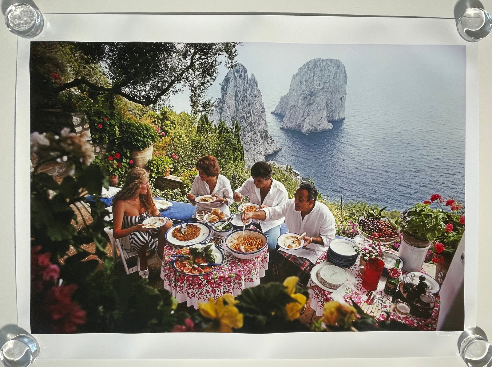 "Dining Al Fresco on Capri" 30x40 Original C-Print by Slim Aarons - 6