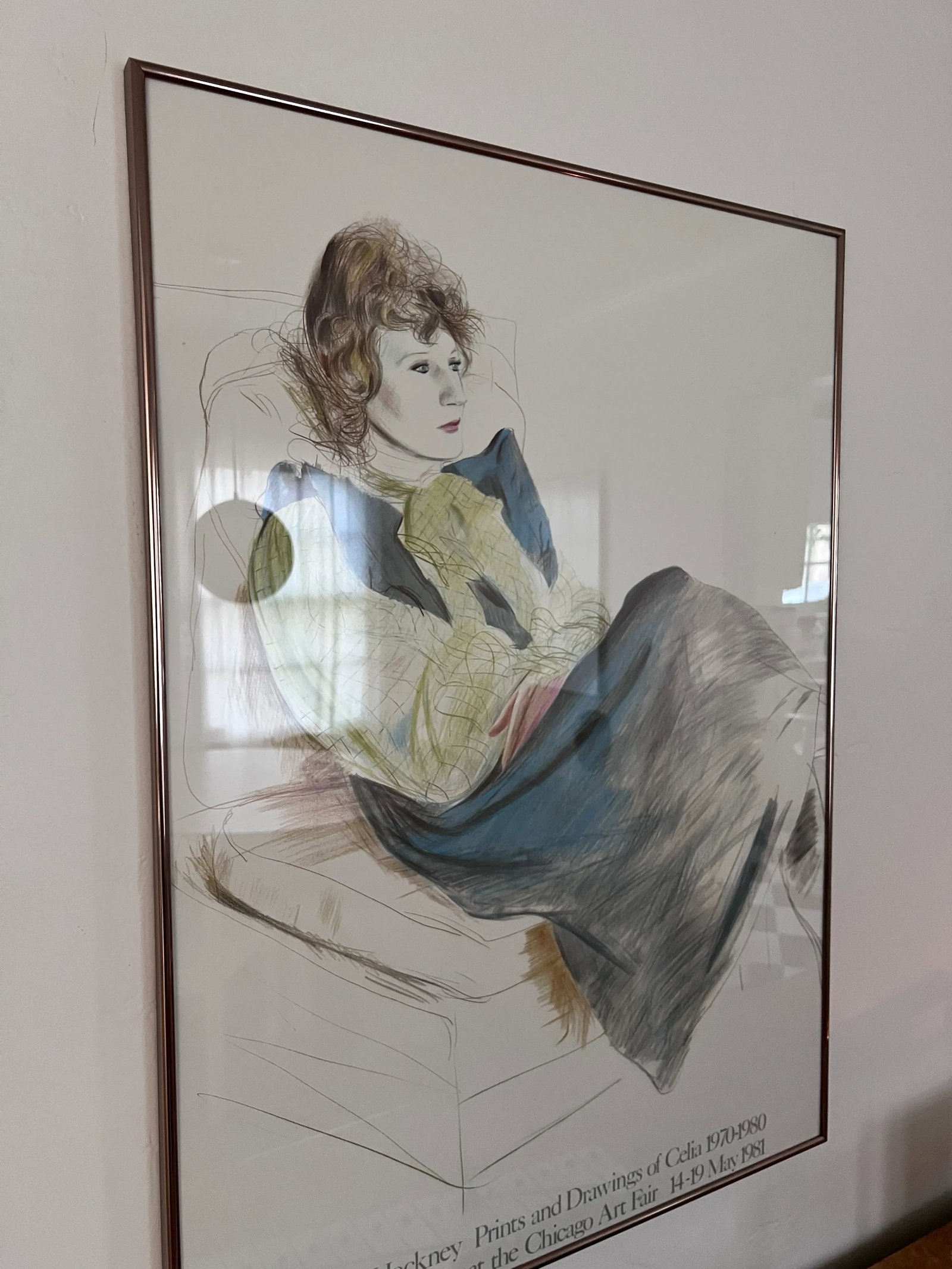 Late 20th Century Natalie Knight Gallery David Hockney Exhibition Poster, Framed - 6