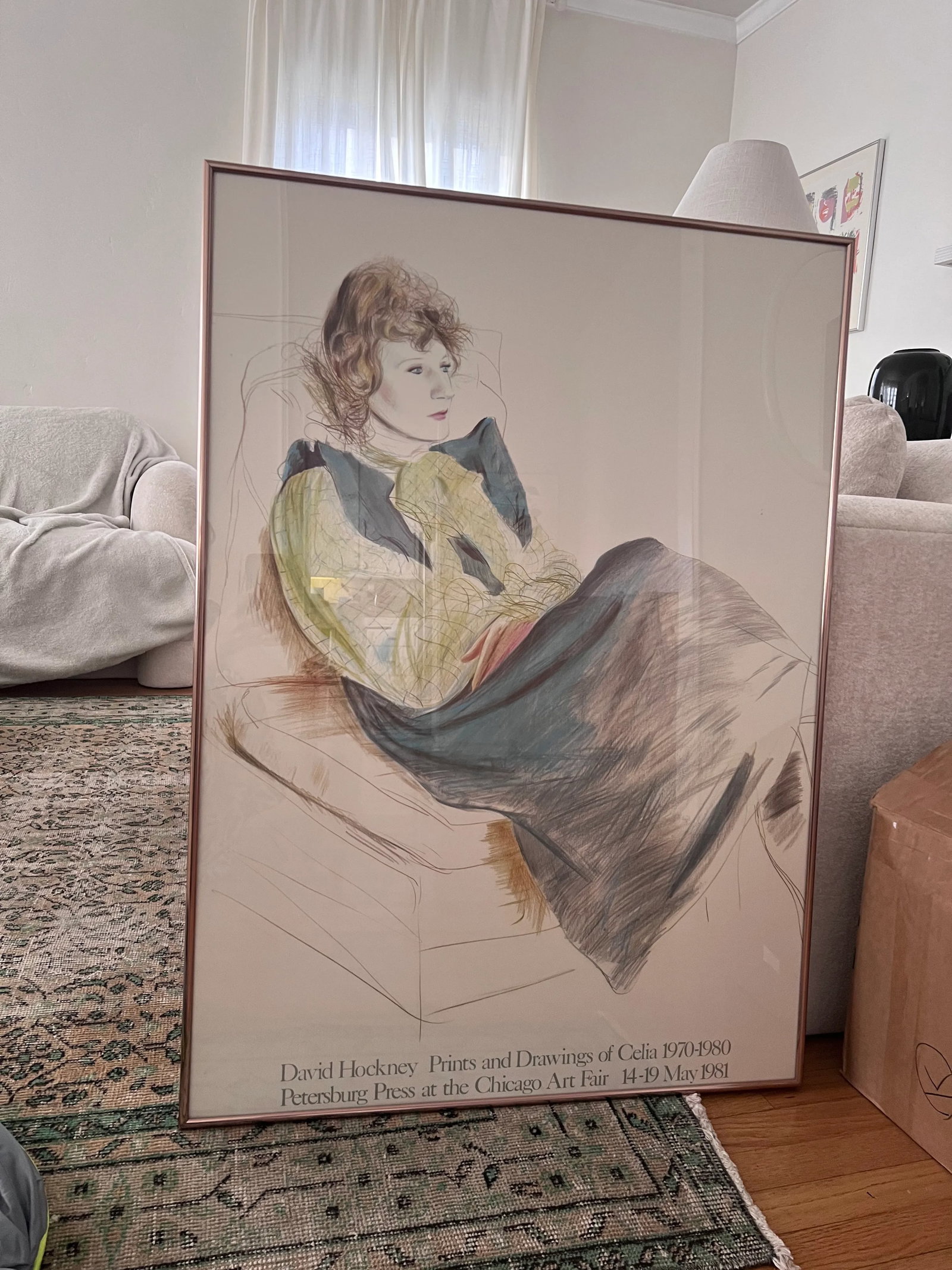 Late 20th Century Natalie Knight Gallery David Hockney Exhibition Poster, Framed - 8