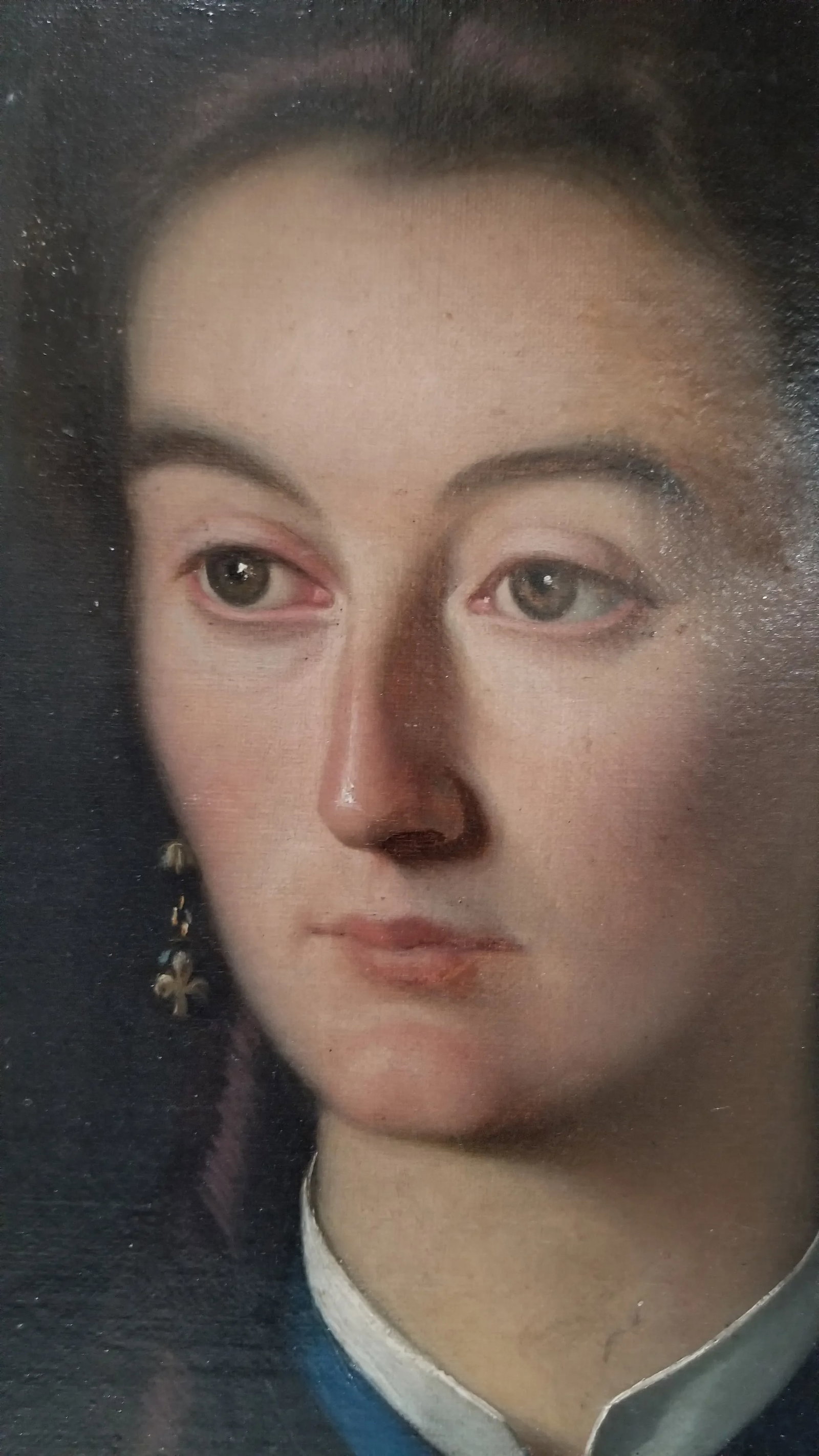Mid 19th Century French Portrait of a Lady Oil Painting, Framed - 3