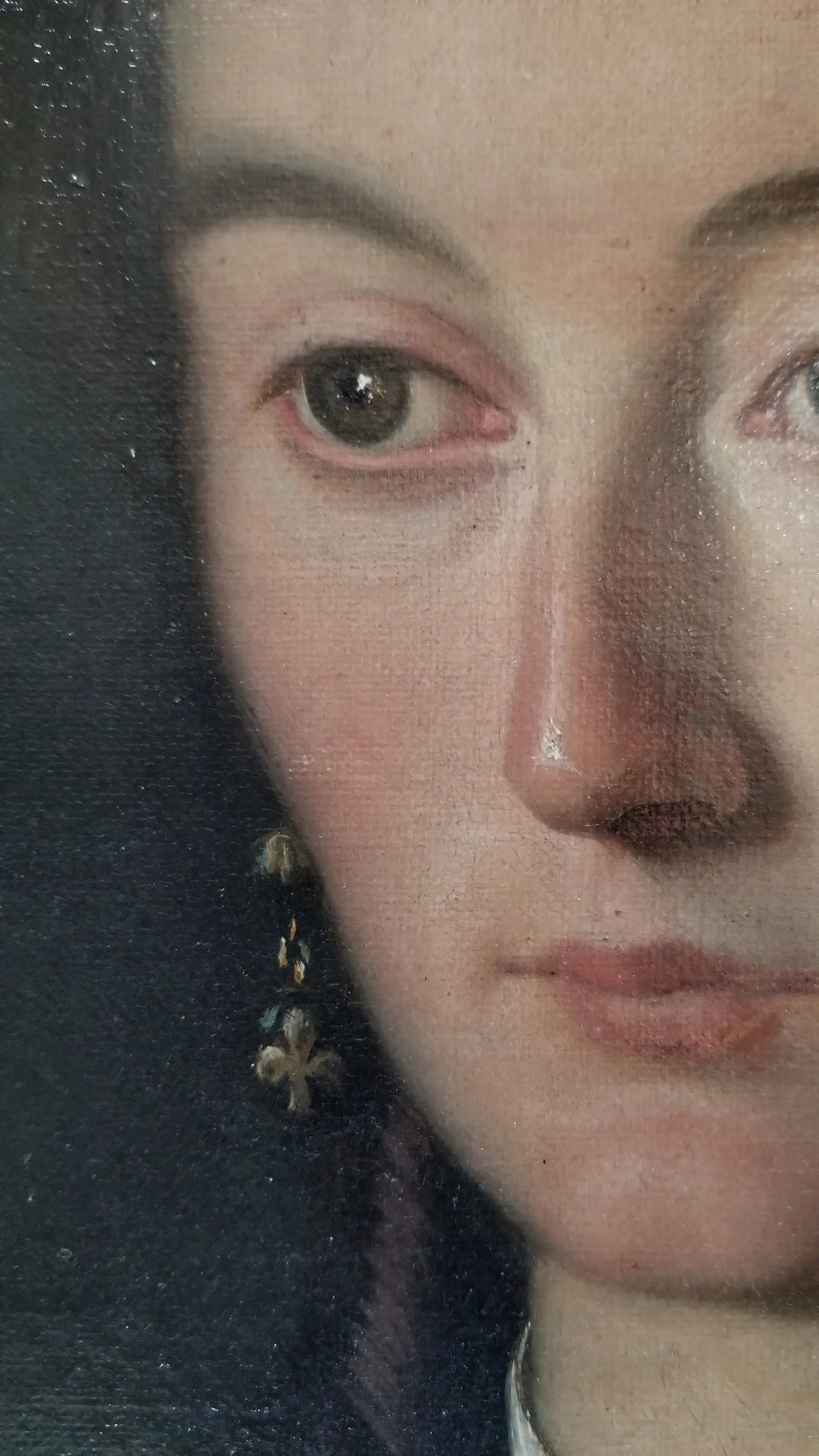 Mid 19th Century French Portrait of a Lady Oil Painting, Framed - 4