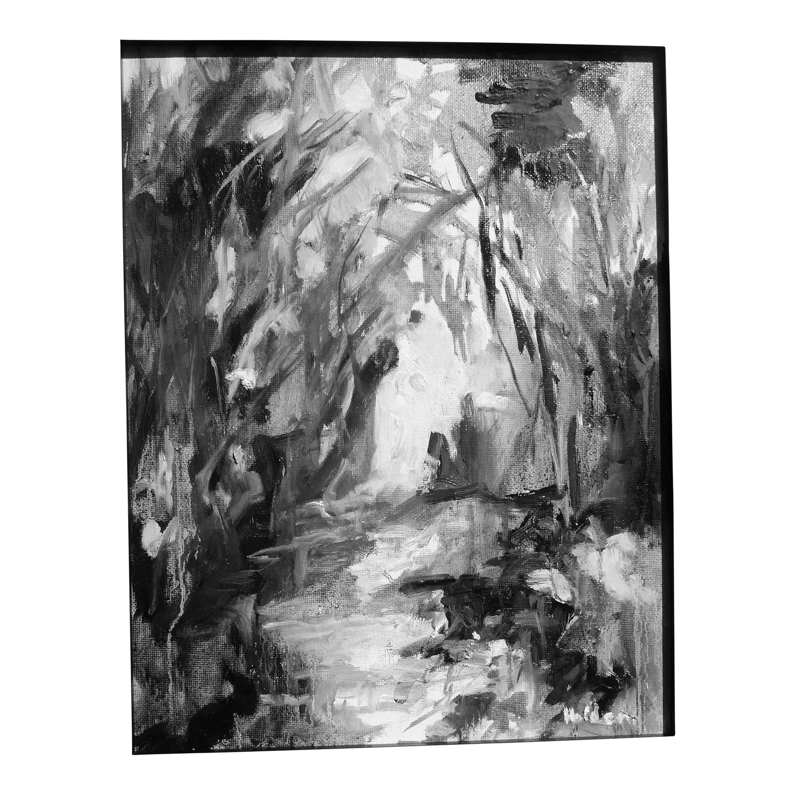 Framed "Into the Forest" Snow Contemporary Landscape by Listed Artist Martha Holden - 2