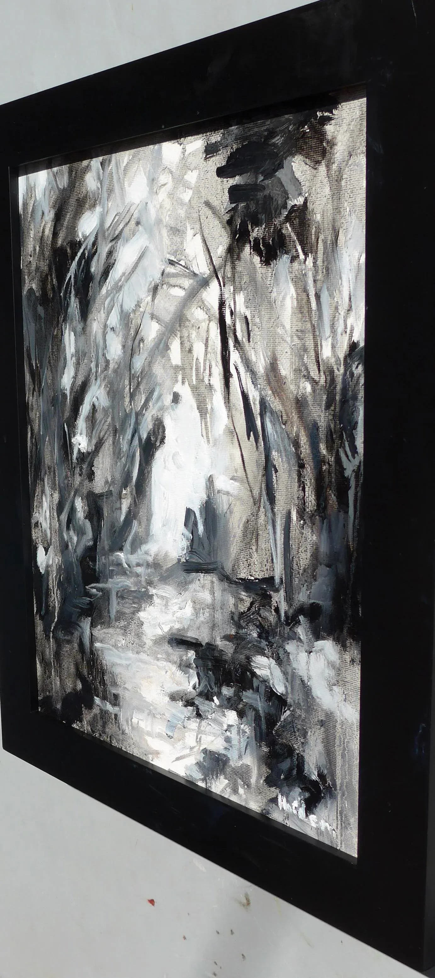 Framed "Into the Forest" Snow Contemporary Landscape by Listed Artist Martha Holden - 5