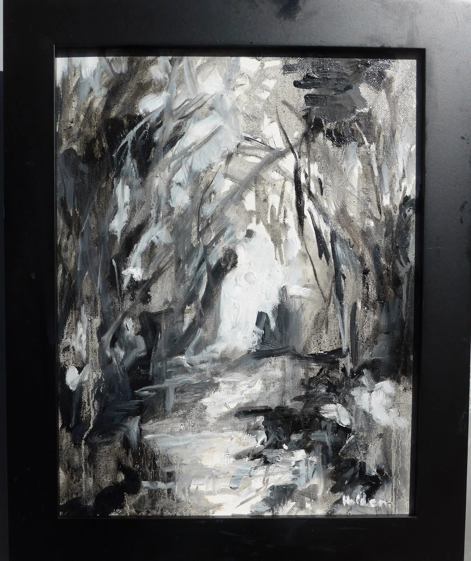 Framed "Into the Forest" Snow Contemporary Landscape by Listed Artist Martha Holden - 7