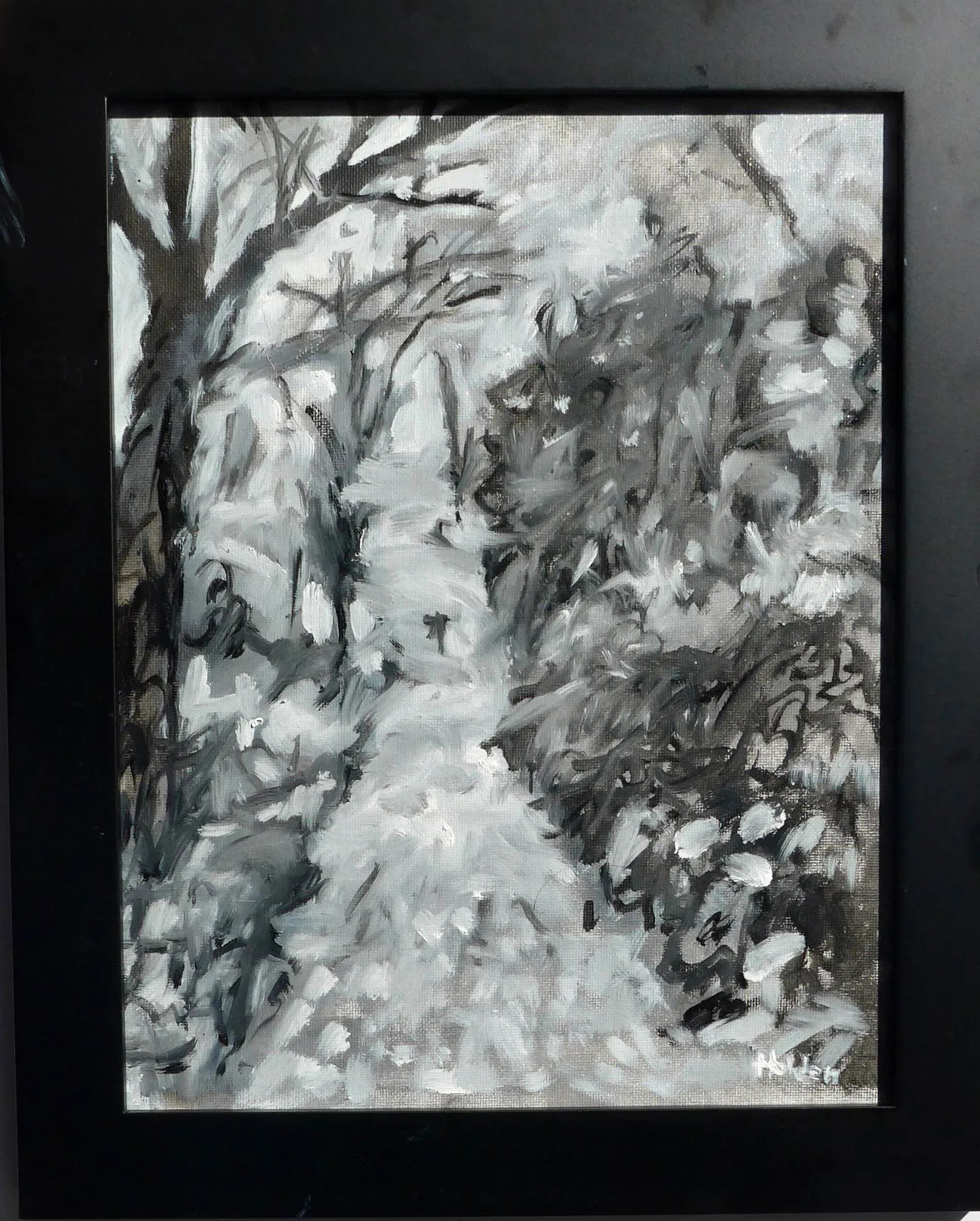 "Path in the Winter" , Contemporary Landscape by Listed Artist Martha Holden.,: Original painting from a private collection. PRICE REDUCED - Over 33 people have "liked" this painting, be the one to own it! Framed oil painting canvas. Painted by listed artist Martha Holden who has
