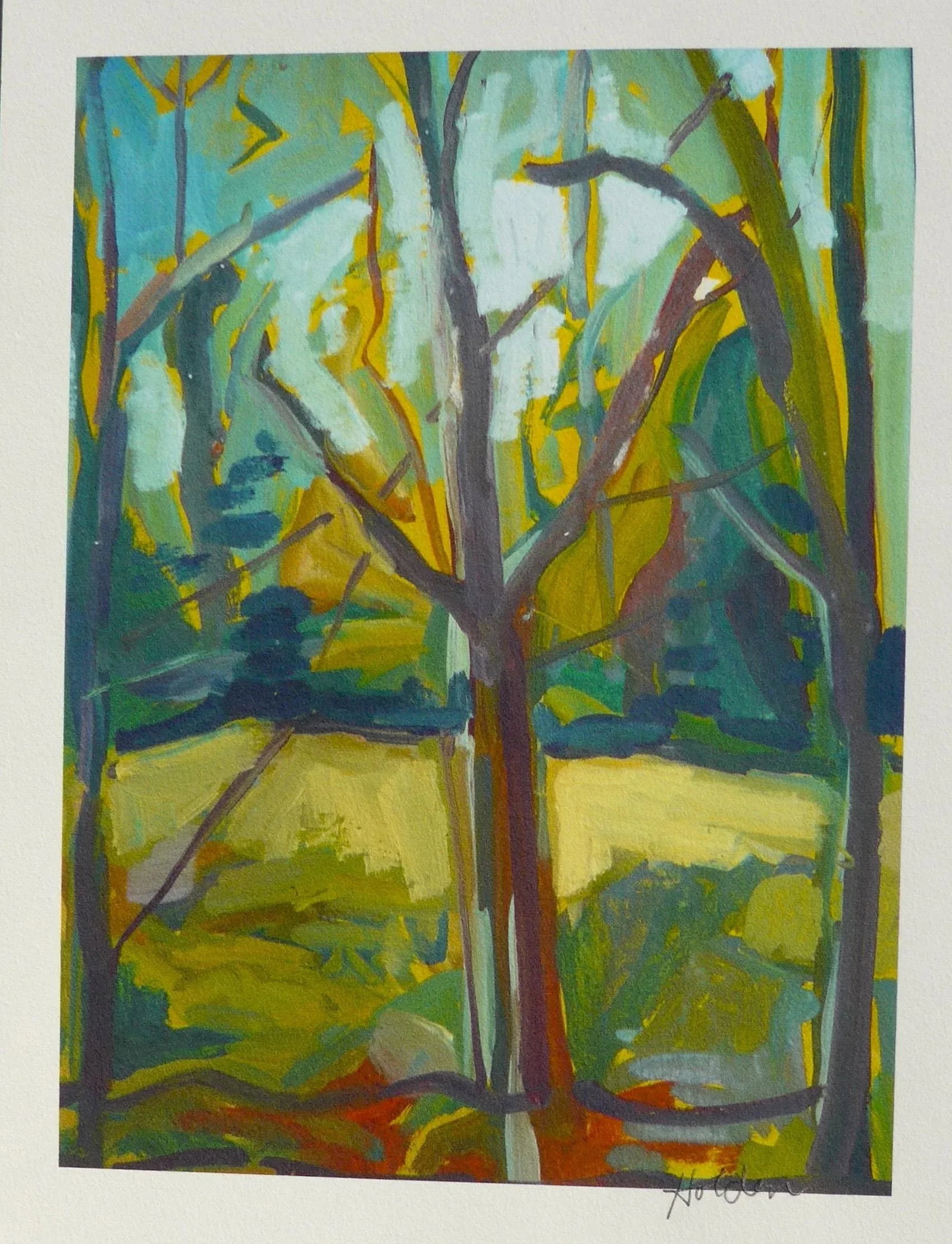 "Spring Forest" Contemporary Giclee Print - 2