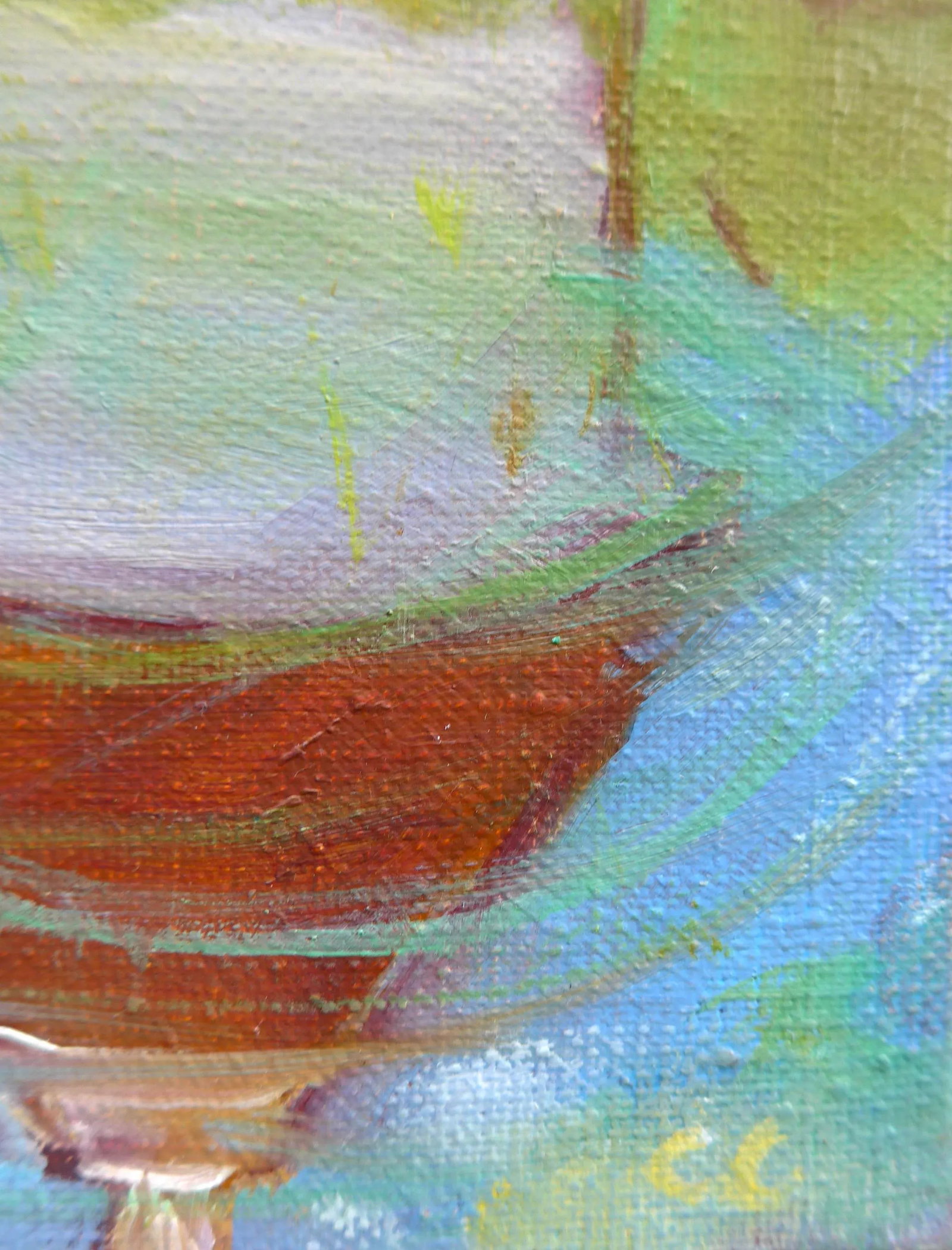 "French Country Chateau" Impressionist Style Oil Painting - 3
