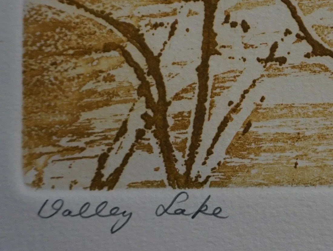 1980s Irmgard Valley Lake Hand Signed Etching in Color - 2