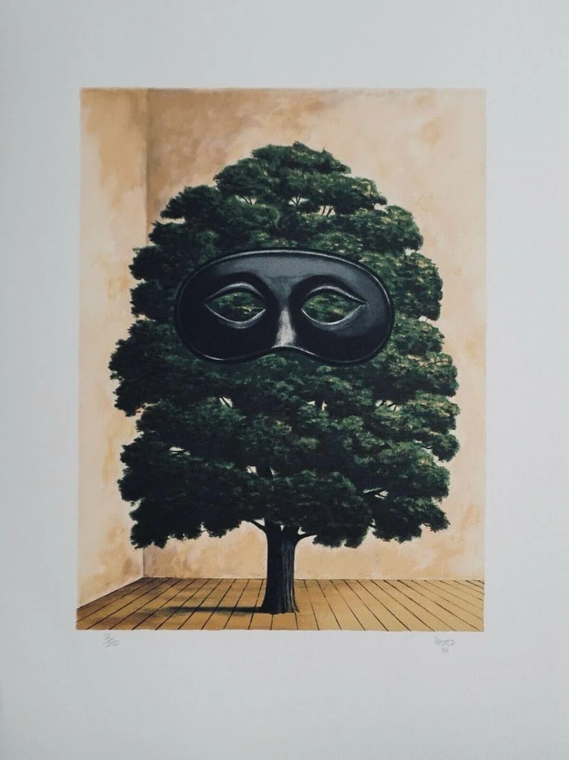1980s "The Big Parade & Random Selection" Michael Hasted Surrealist Landscape Hand-Signed Lithograph - 2