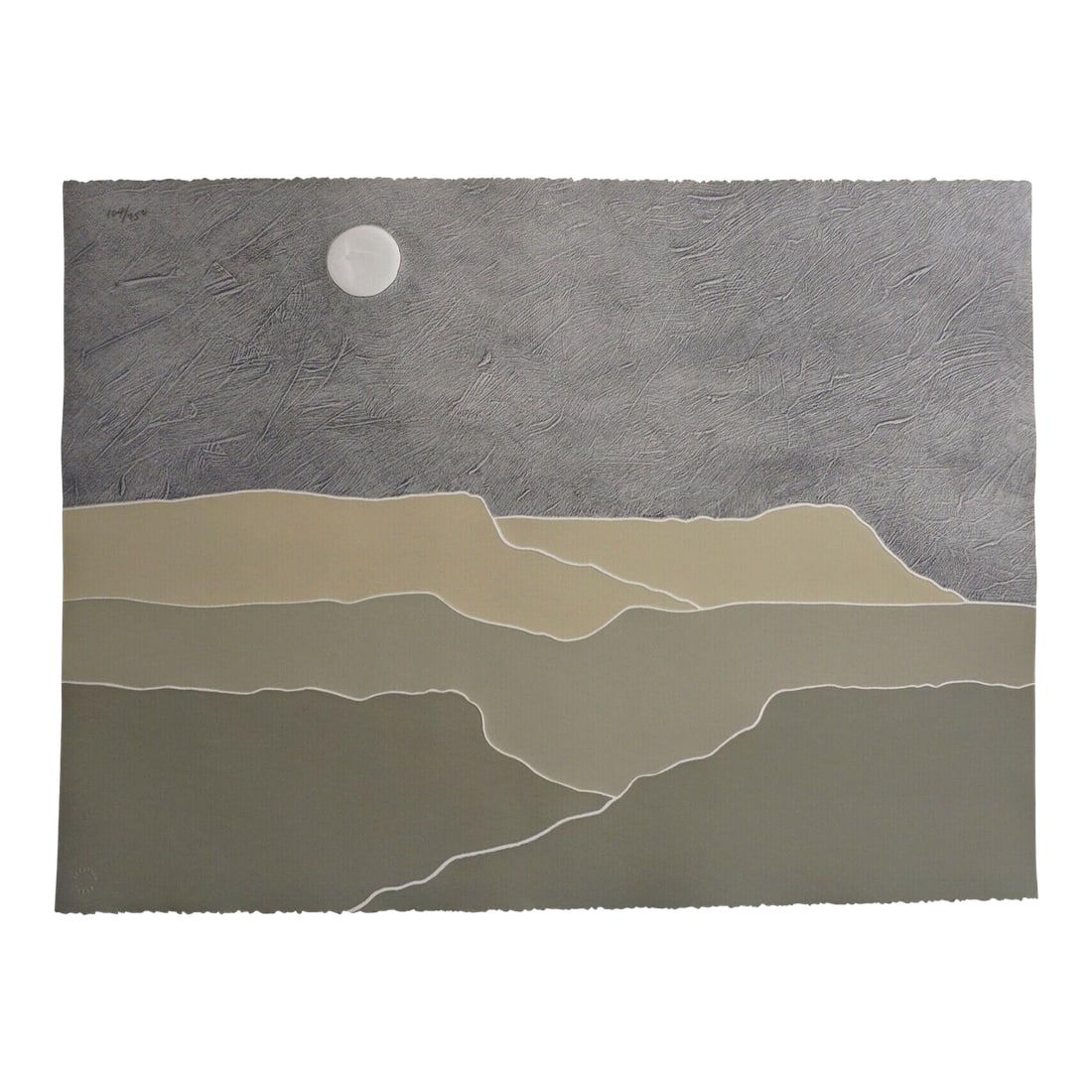 Peter Keefer Taos Dusk Hand Signed Serigraph: Artist: Peter Keefer Title: Taos Dusk Medium: Serigraph Signed: Hand Signed Edition: From the edition of 250 Measurements: 30" x 22" Year: 1980 Note: This piece is sold UNFRAMED Condition: