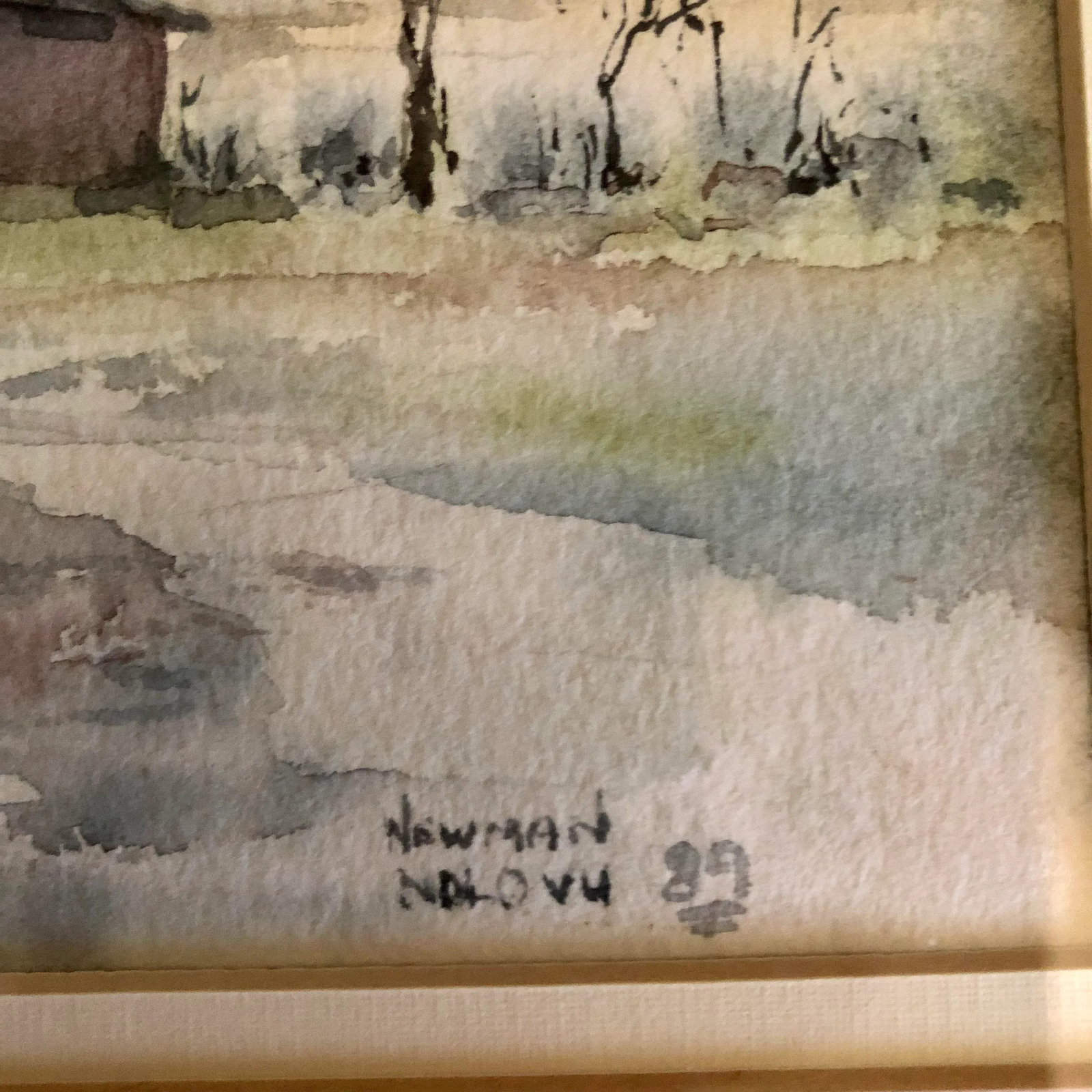 Late 20th Century Landscape Watercolor Signed Painting, Framed - 11