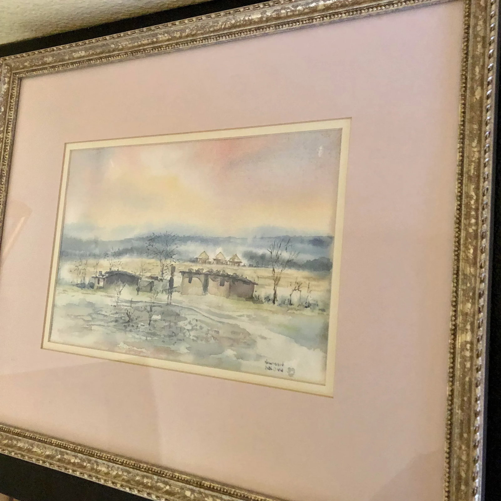 Late 20th Century Landscape Watercolor Signed Painting, Framed - 12
