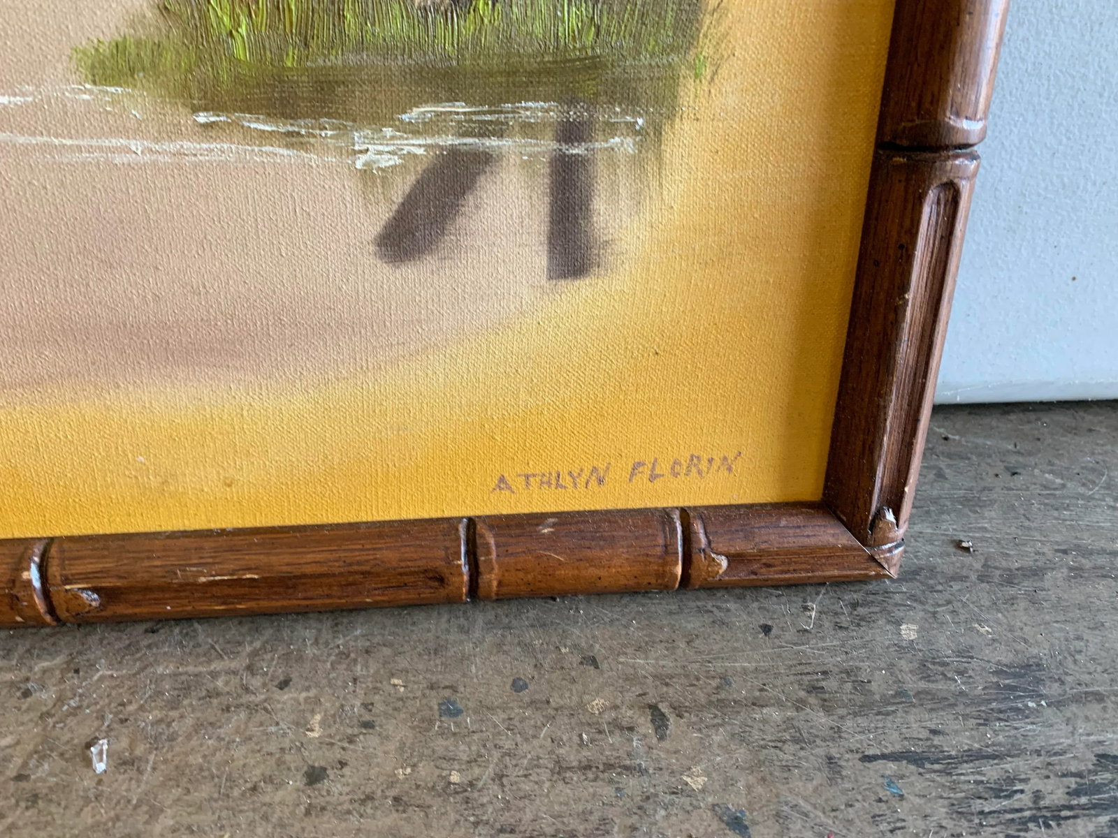 1980 Painting Lake Scene Signed by Artist - 3