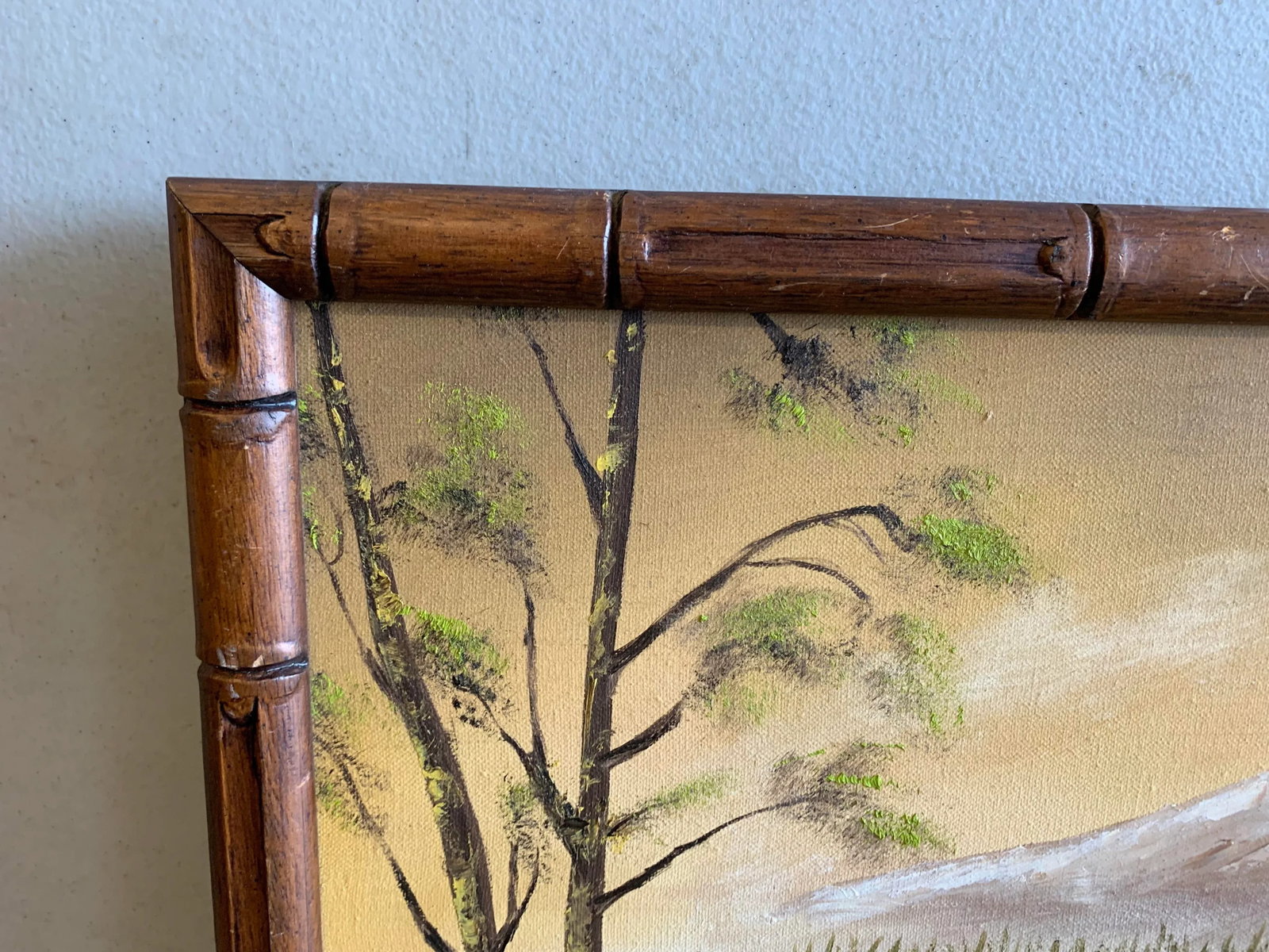1980 Painting Lake Scene Signed by Artist - 9