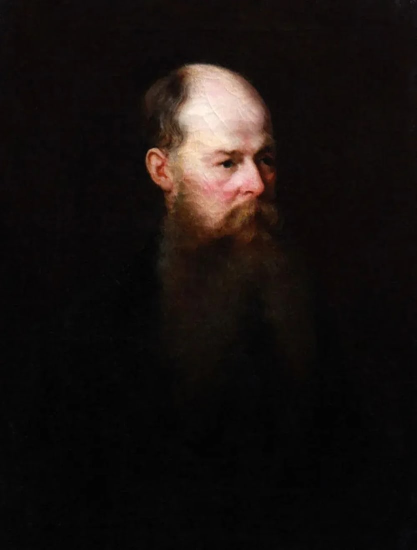 19th C. Russian School Oil on Canvas Portrait of Lev Tolstoy - 2