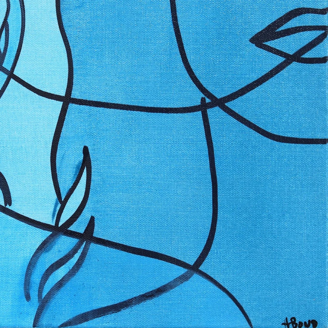 "Untitled (Like a Dream II)" Contemporary Minimalist Figurative Acrylic Painting by Hilary Bond - 5