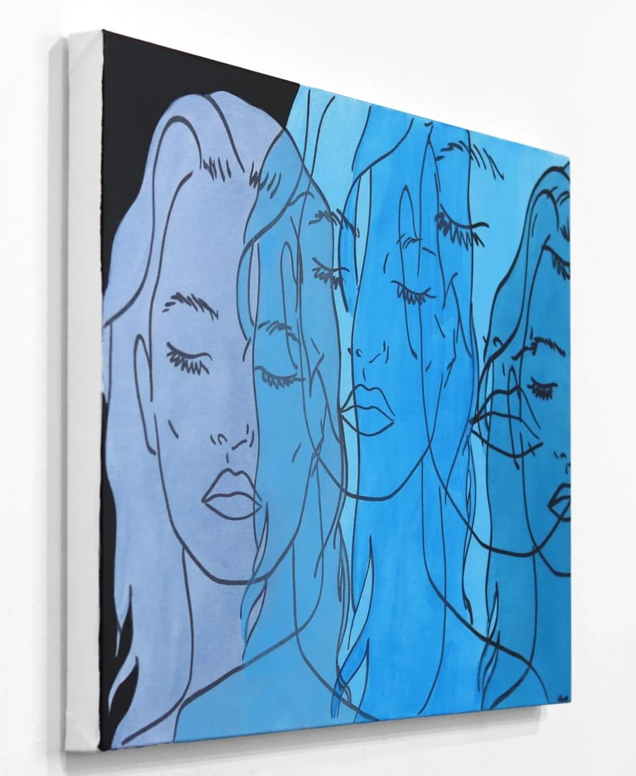 "Untitled (Like a Dream II)" Contemporary Minimalist Figurative Acrylic Painting by Hilary Bond - 6