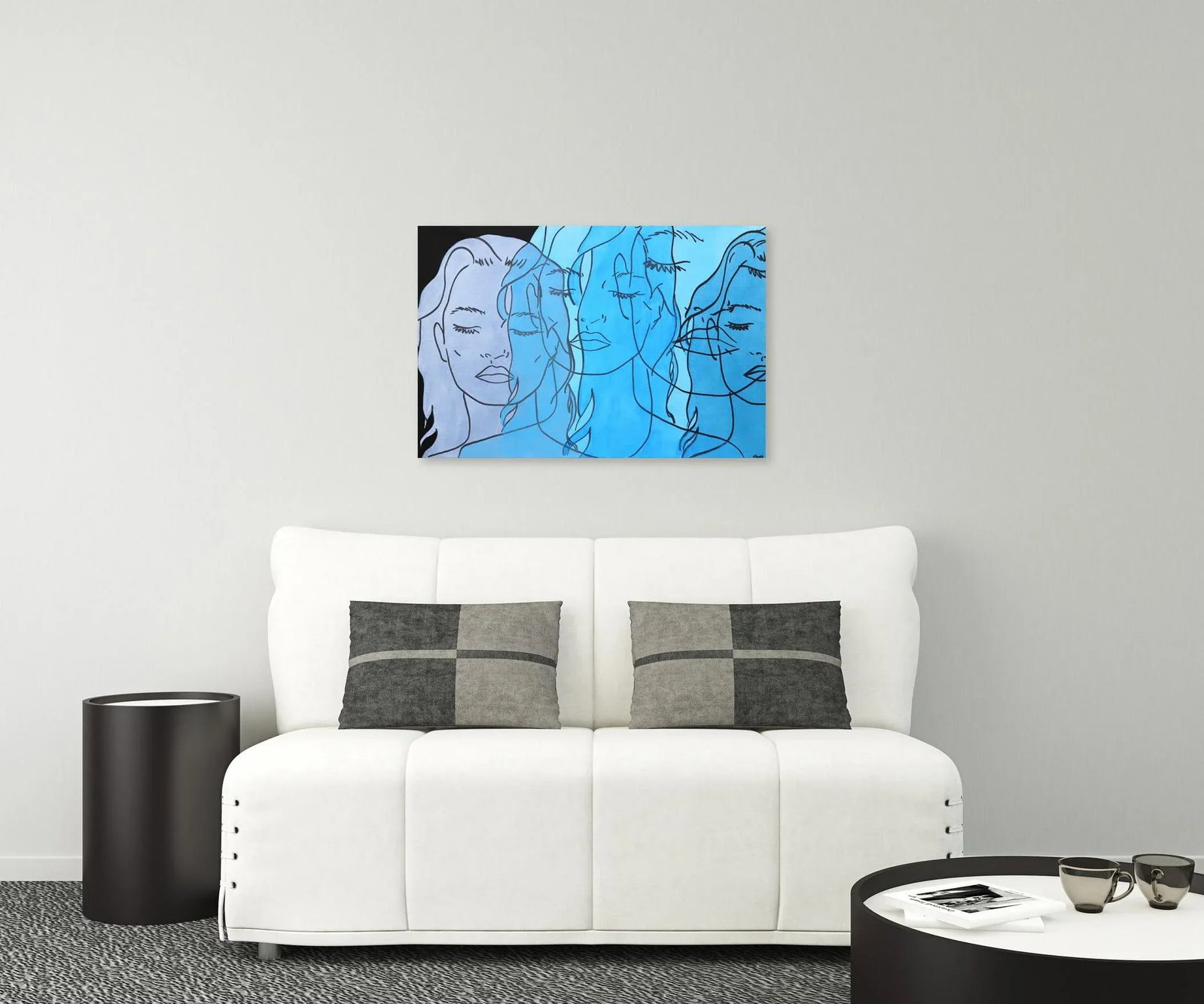 "Untitled (Like a Dream II)" Contemporary Minimalist Figurative Acrylic Painting by Hilary Bond - 8