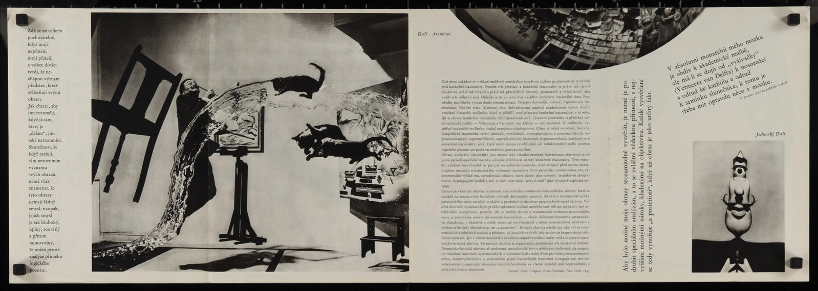 1967 "Salvador Dali Galerie Gd" Czechoslovakian Gallery Poster and Fold Out Brochure - 4