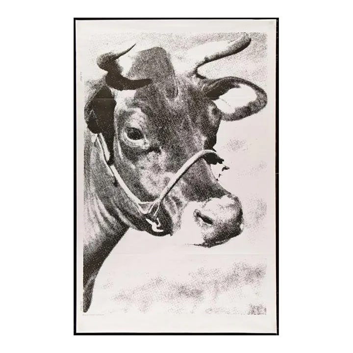 Andy Warhol, Venice Biennale 36x56 Italian 1976 Andy Warhol's Cow Wallpaper Poster, 1976 (1 of 3)