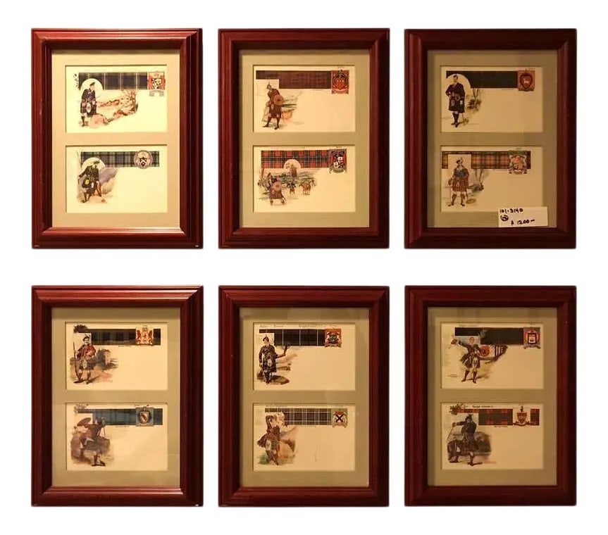 Custom Framed Scottish Postcards, Vintage Catherine Reiss Inc - Set of 12 (1 of 11)