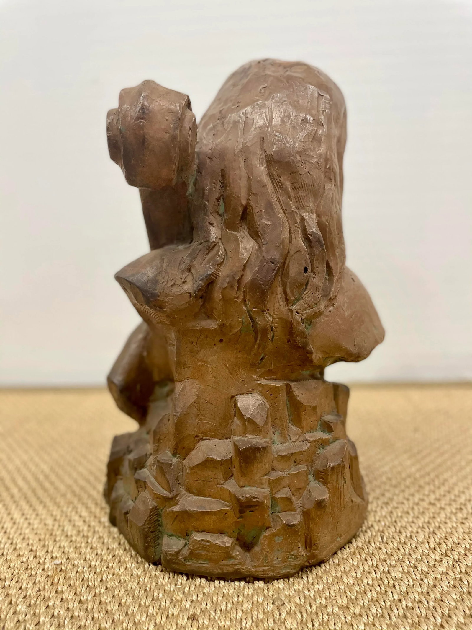 Large Italian Midcentury Clay Female Bust Sculpture - 2