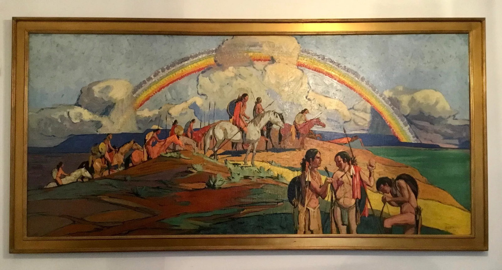 Monumental 1930 Wpa Mural Trew Hocker - 13