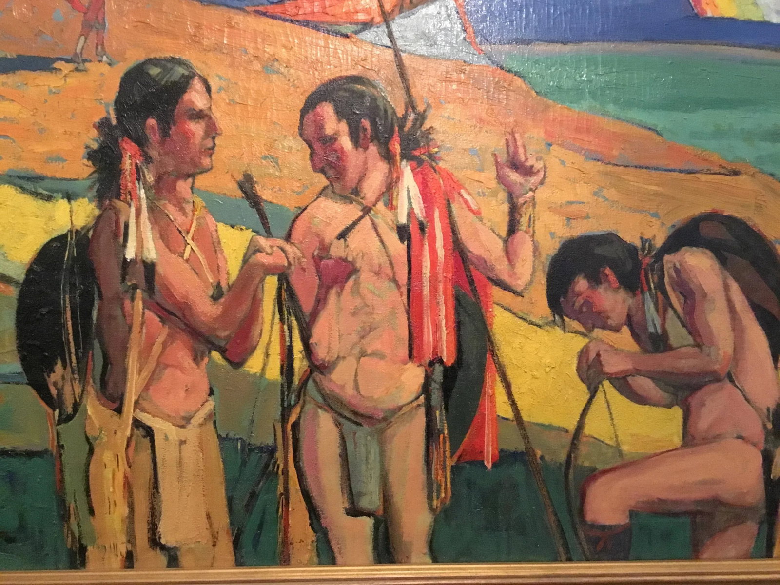 Monumental 1930 Wpa Mural Trew Hocker - 3