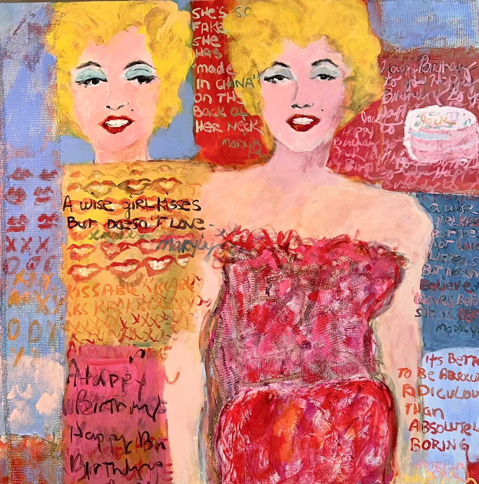 "Marilyn Oh Marilyn" Contemporary Original Expressionist Painting by Sandy Welch