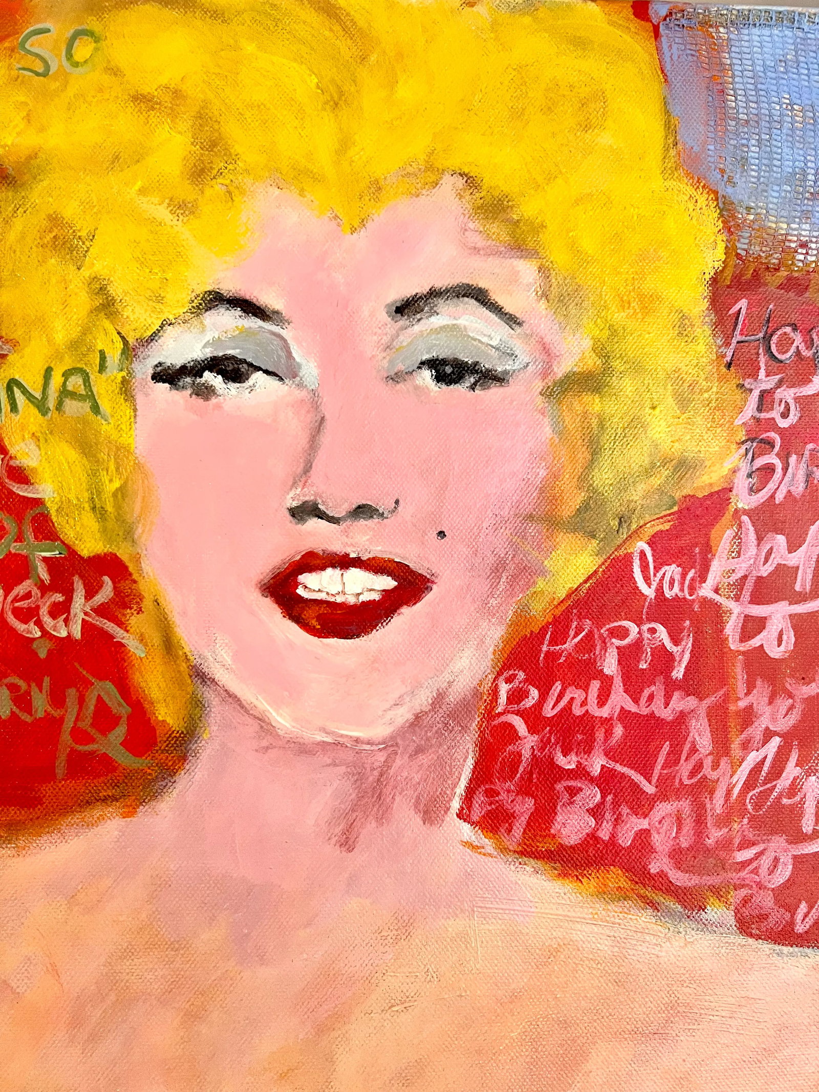 "Marilyn Oh Marilyn" Contemporary Original Expressionist Painting by Sandy Welch - 2