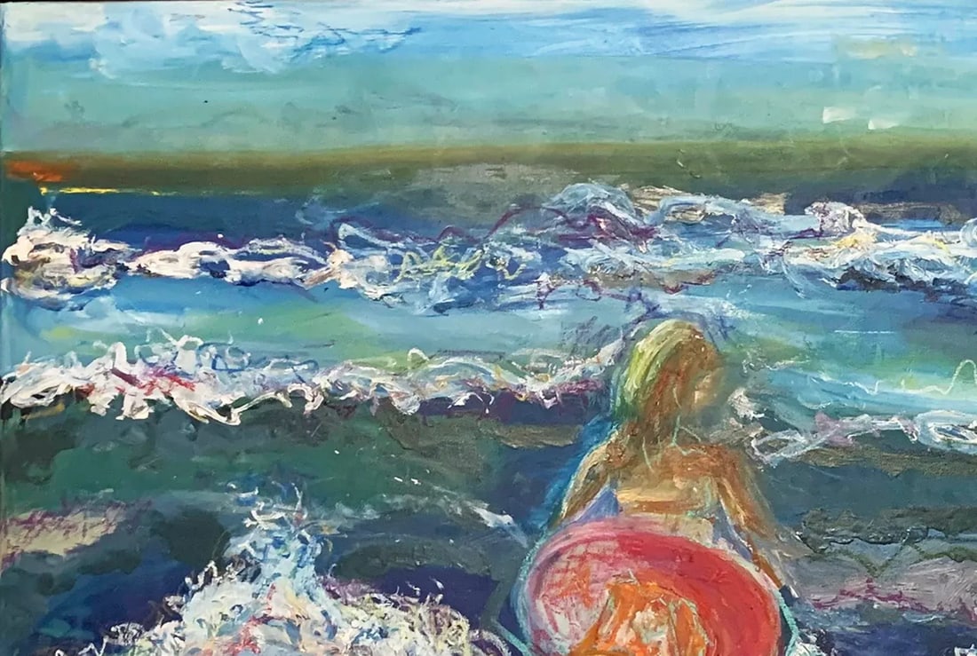 Waves, Oil Painting, Framed, One-of-a-Kind Art, by Van Ness - 10