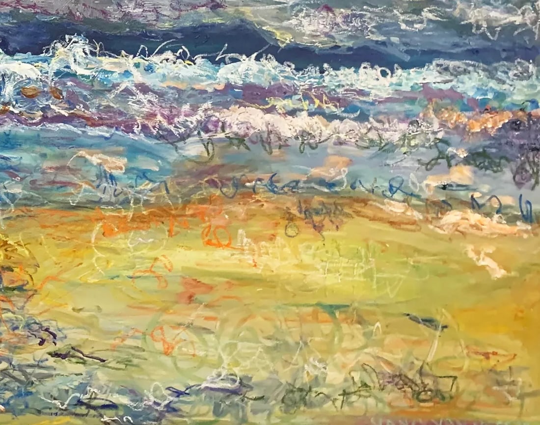 Waves, Oil Painting, Framed, One-of-a-Kind Art, by Van Ness - 6
