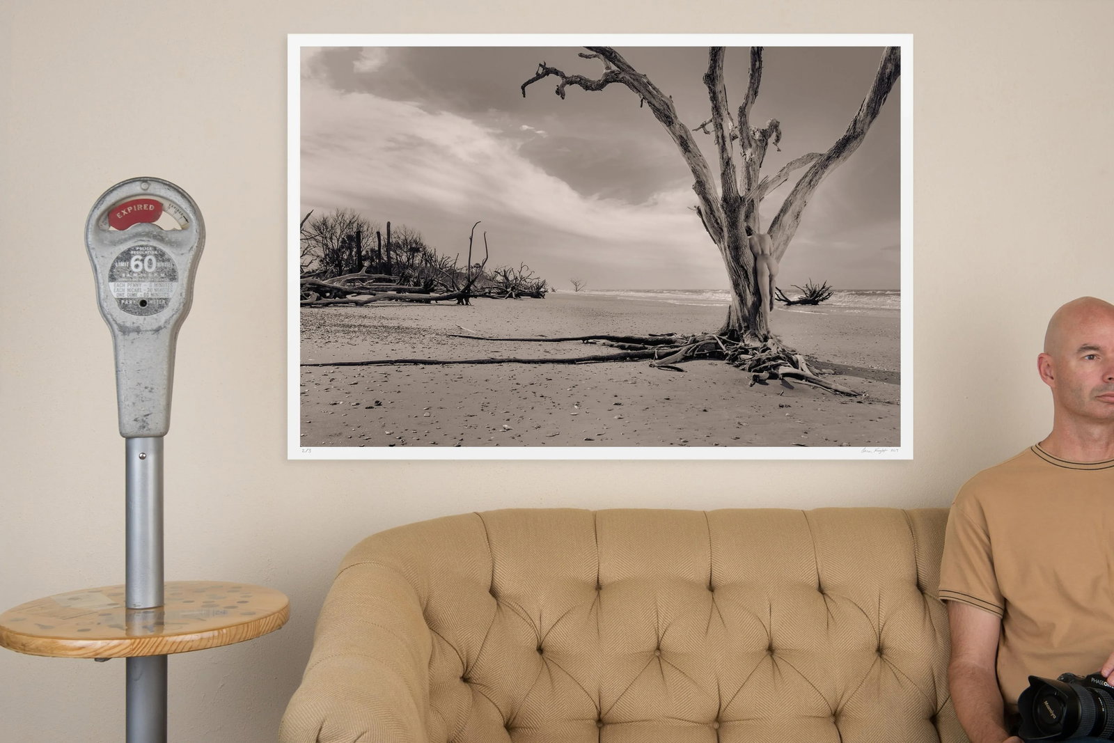 Contemporary Art Edition "Goddess of the Strand 3/3" Signed and Numbered Original Nude Woman Photogr - 6