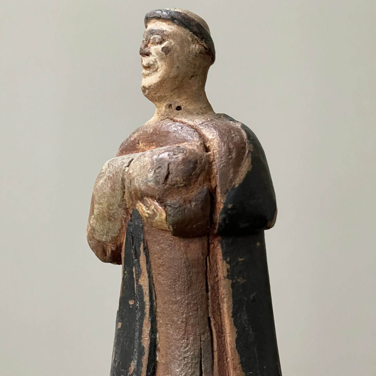 19th Century Spanish Hand Carved Polychrome Santo Sculpture - 6