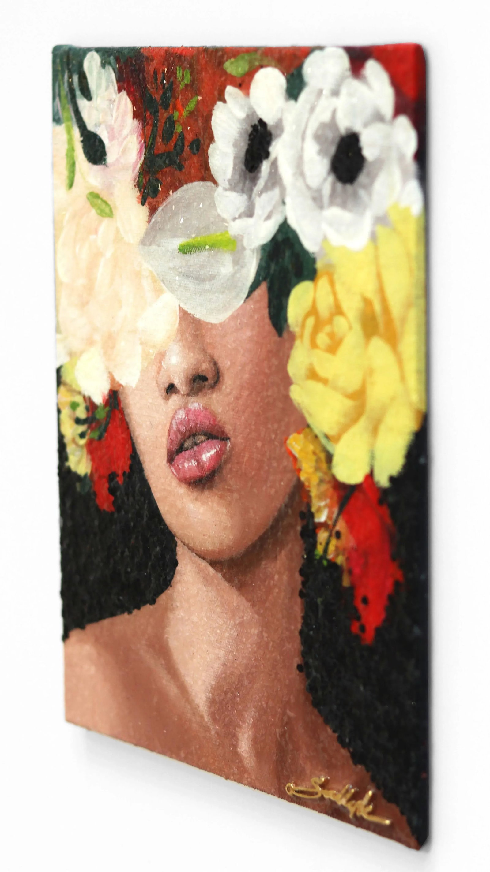 "Memories" Contemporary Original Botanical Portrait Painting by Sally K - 6