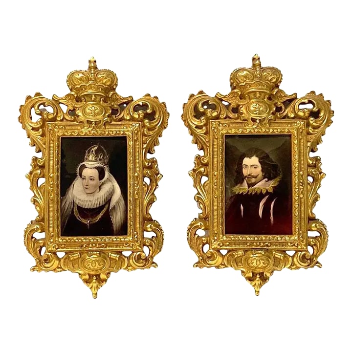 Spanish Nobility Small Portraits 1960s From Seville Casa Rodan Sevilla Decoupage (1 of 12)