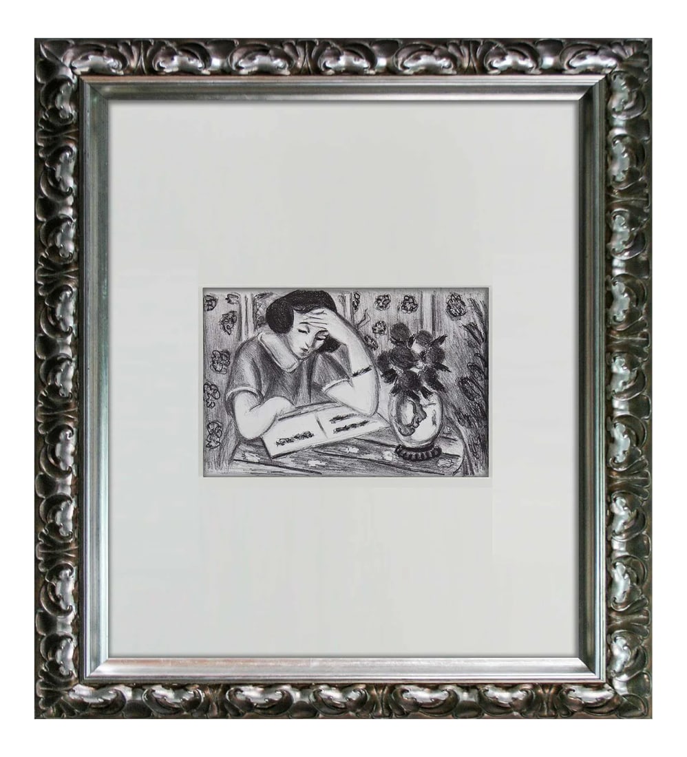 Henri Matisse "Jeune Fille Lisant" Framed Limited Edition Lithograph: Henri Matisse Jeune Fille Lisant (Young Girl Reading) Limited Edition Lithograph, by Henri Matisse, Wove paper.. Size: 43 x 35cm. Titled: Jeune Fille Lisant (Young Girl Reading). Proofed by Triton